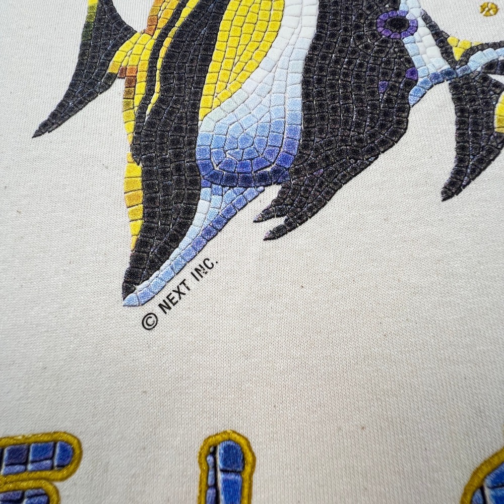 Florida Tropical Fish T-Shirt Mens XXL Delta Single Stitch Mosaic VTG 90s Tee - Picture 7 of 16